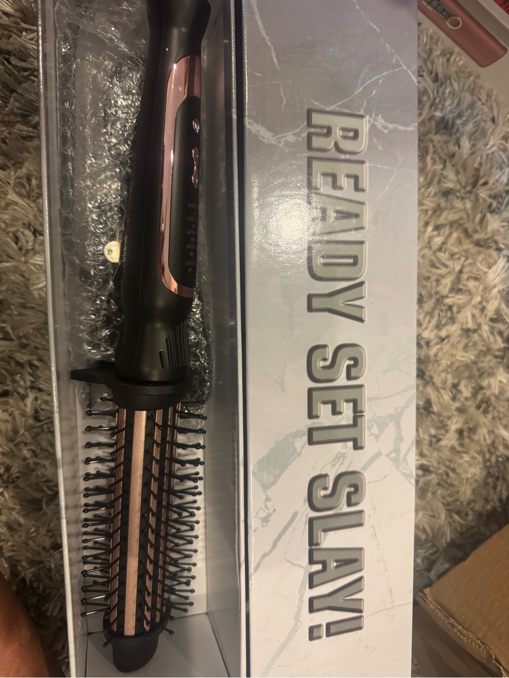 Rotating Hot Air Brush in Black & Rose Gold